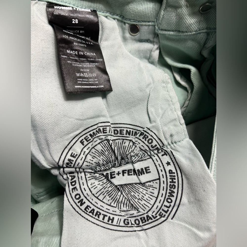 HOMME + FEMME - NWT Men’s Twilight Denim Jeans Green Size:28 - Picture 6 of 7
